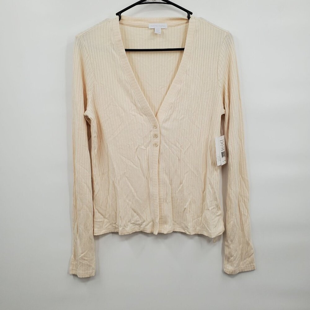 Beyond Yoga Well Traveled Cardigan Top Women Size Medium NWT V Neck Long Sleeve